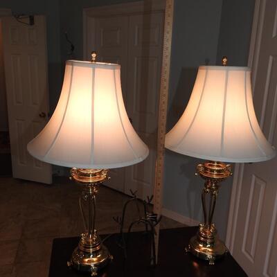 Stunning brass table lamps