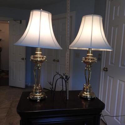 Stunning brass table lamps