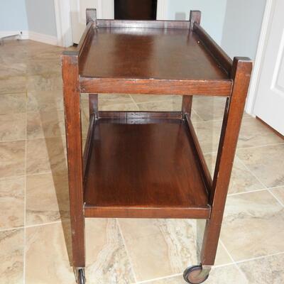 Wood Bar Cart