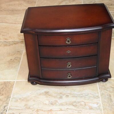 Table top jewelry armoire