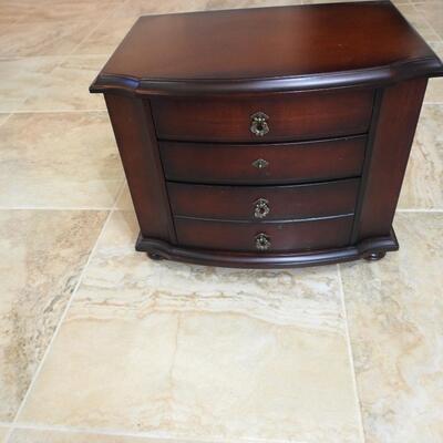 Table top jewelry armoire