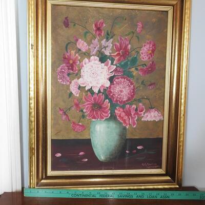 Framed Art Oil on Board by C.C Knoblock