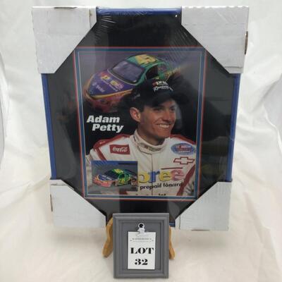 (32) NASCAR | Adam Petty Plaque and Card