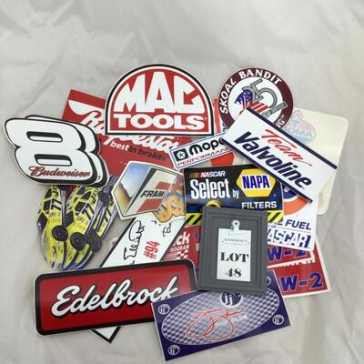 (48) NASCAR | 50+ Mixed Group of Racing Stickers