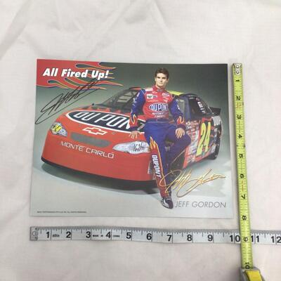 (55) NASCAR | Signed Jeff Gordon and Signed Sterling Marlin photo