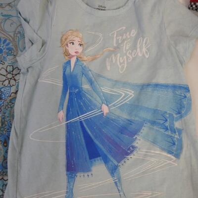 6 pc Kid's Apparel, Girls Size 5-6, Disney Frozen, 2 Dress, 4 T-Shirts