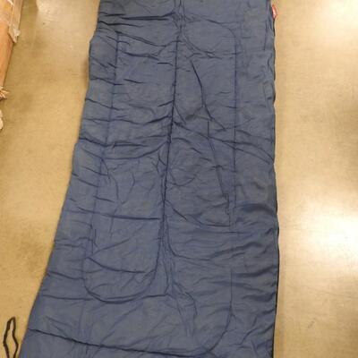 Blue Coleman Sleeping Bag, 33" x 75"