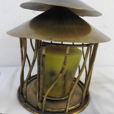 3 piece Brass Decor, Brass Hanging Decor, Candle Holder, 2 Deer Statues