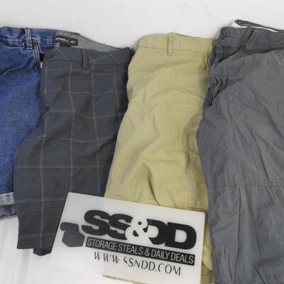 4 Pairs of Shorts, Size 40 - 46, Cargo, Faded Glory, O'Neill