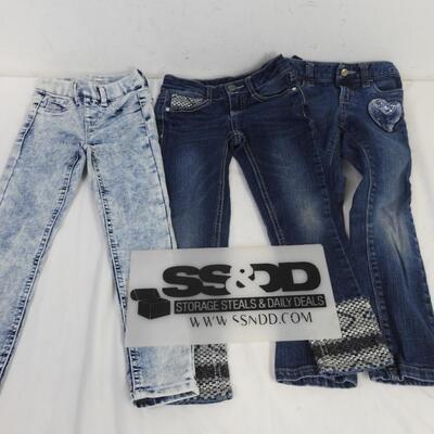 3 Pairs of Kids Jeans, Size 4-5, Faded Glory, Old Navy, Jegging