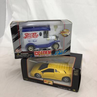 (60) DIECAST | Pepsi Cola Die Cast Bank | 1:24 Scale Lamborghini SE Die Cast