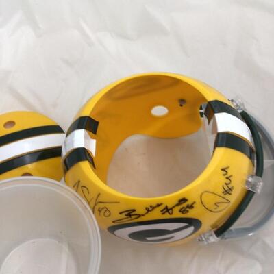 (70) PACKERS | Signed Chip + Dip Helmet 2002 Offense