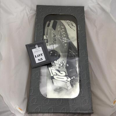 (83) NASCAR | Tony Stewart Black and White Metal Plaque