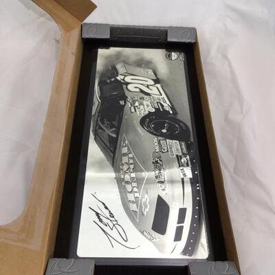 (83) NASCAR | Tony Stewart Black and White Metal Plaque