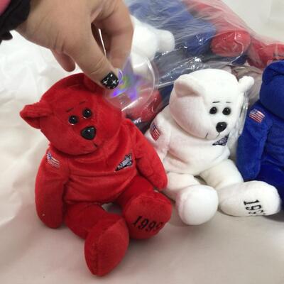 (116) TOY | Red, White and Blue 1999 Space Bears