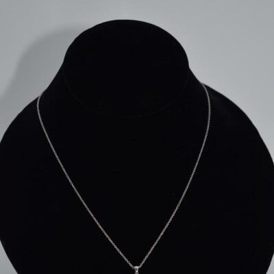 18K White gold Diamond pendant