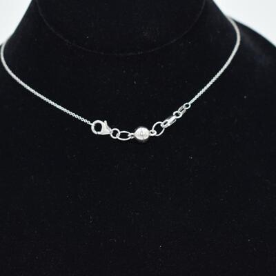 18K White gold Diamond pendant