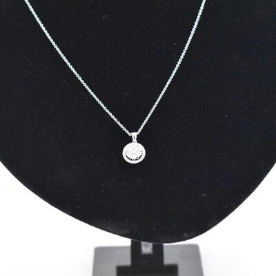 18K White gold Diamond pendant