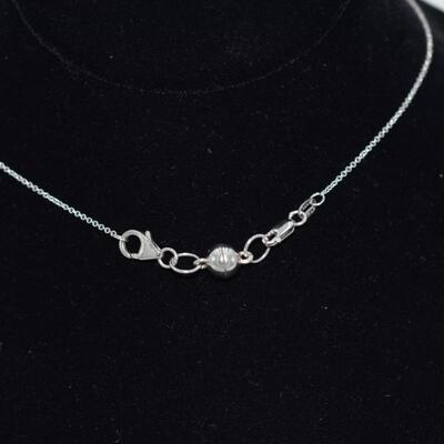 18K White gold Diamond pendant