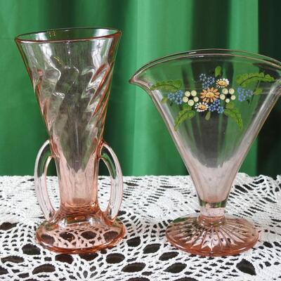 Depression Glass Vases
