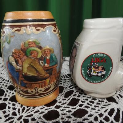 Vintage GermanStein and Golfers Stein