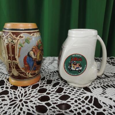 Vintage GermanStein and Golfers Stein