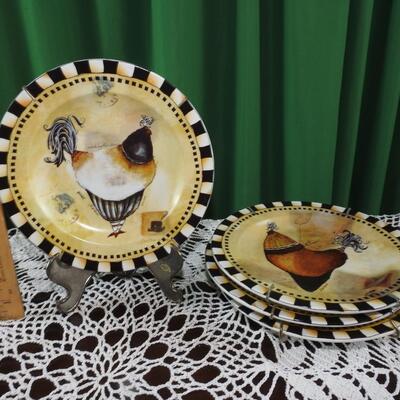 Jennifer Garant French Rooster Collectible Plates