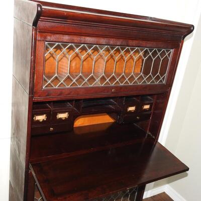 Vintage Mahogany Barristers Bookcase Secretary