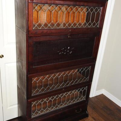 Vintage Mahogany Barristers Bookcase Secretary