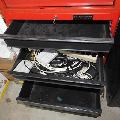 Combination Craftsman and Husky Rolling Tool Chest with Tools