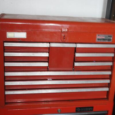 Combination Craftsman and Husky Rolling Tool Chest with Tools