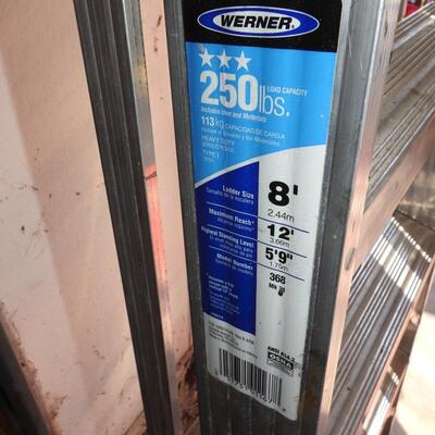 Werner 8â€™ Aluminum Step Ladder
