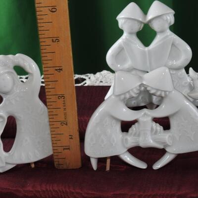 Haviland Limoges Christmas angel ornament set