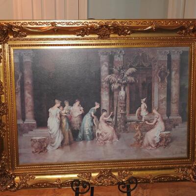 Large Beautiful Gold Framed Print Giclee The Portrait