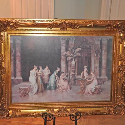 Large Beautiful Gold Framed Print Giclee The Portrait