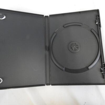 46 Empty DVD Cases: Black, White, One Green
