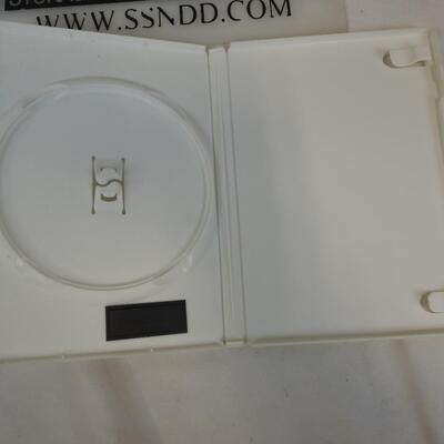 46 Empty DVD Cases: Black, White, One Green