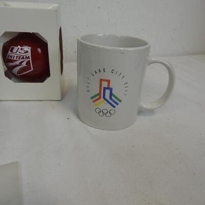 Olympics Memorabilia: Stuffed Wenlock, Mug, Baseball Cap, Two Ornaments
