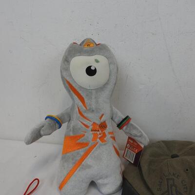 Olympics Memorabilia: Stuffed Wenlock, Mug, Baseball Cap, Two Ornaments