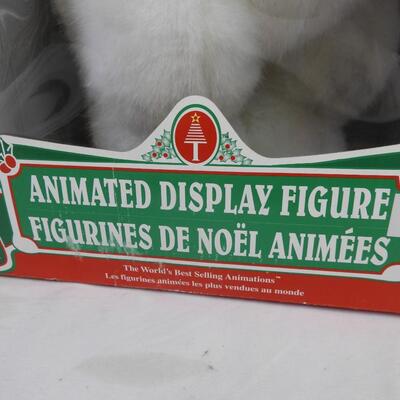 2 Christmas Bear Decor Figures, Ice Skating Bear, telco Animated Display