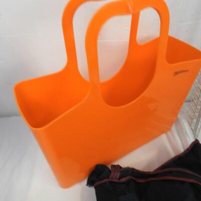 12 pc Home Organization, 3 Foldable Laundry Baskets, Garment Bag