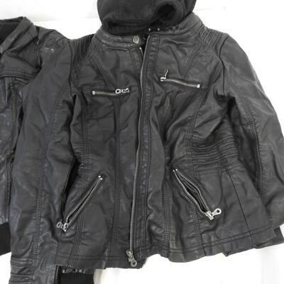 3 Women's Black Jackats, Faux Leather, New Look, Gi Sono, Lock & Love, M and S
