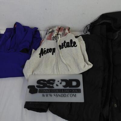 2 Women's Jackets and 1 Coat, U2Wear, Adidas, Aeropostale, Large