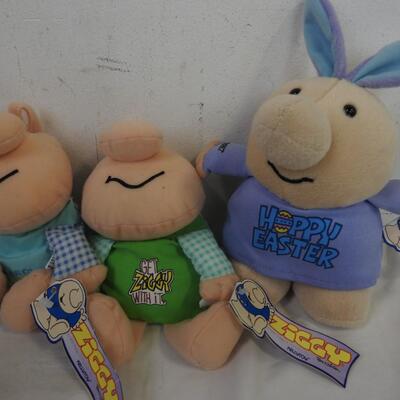 5 Stuffed Animals, Kellytoy Ziggy Stuffed Animals, 2 Bunnies