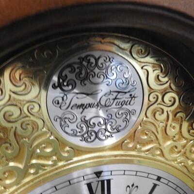 Tempus Fugit Wooden Grandfather Clock, Electric, Works Completely