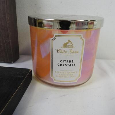 15 pc Home Decor: Wall Signs, Candles, Votives, Photo Albums