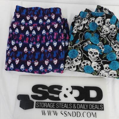 2 Pairs of Lounge/Pajama Pants, Luluroe, Eevee, Colorful Designs