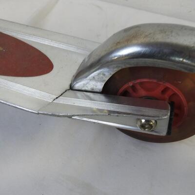 2 Razor Kick Scooters, Red, Light Up Wheels, Some Damage