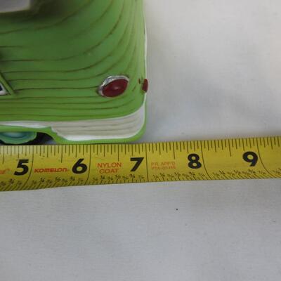 Spoontiques Wooden Bird House, Green Camping Trailer