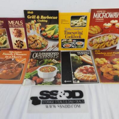 9 Cookbooks, Guide to Microwave Cooking, Grill & Barbecue Cooking